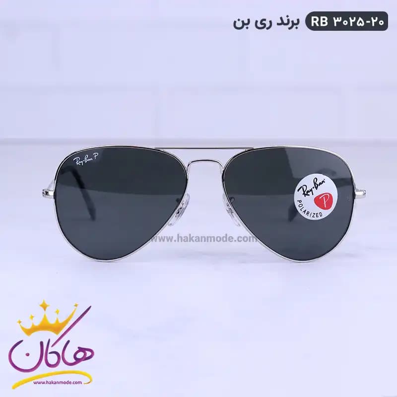 عینک آفتابی ریبن مردانه خلبانی نقره ای RB 3025/20