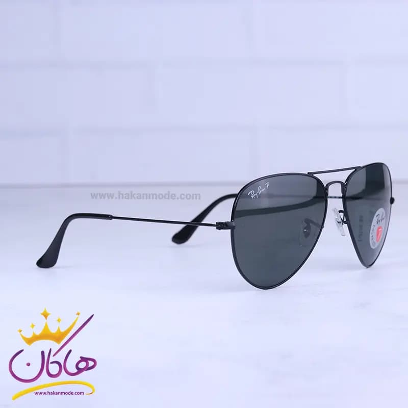 عینک آفتابی ری بن مردانه مشکی خلبانی RB 3025/19 — تصویر ۴
