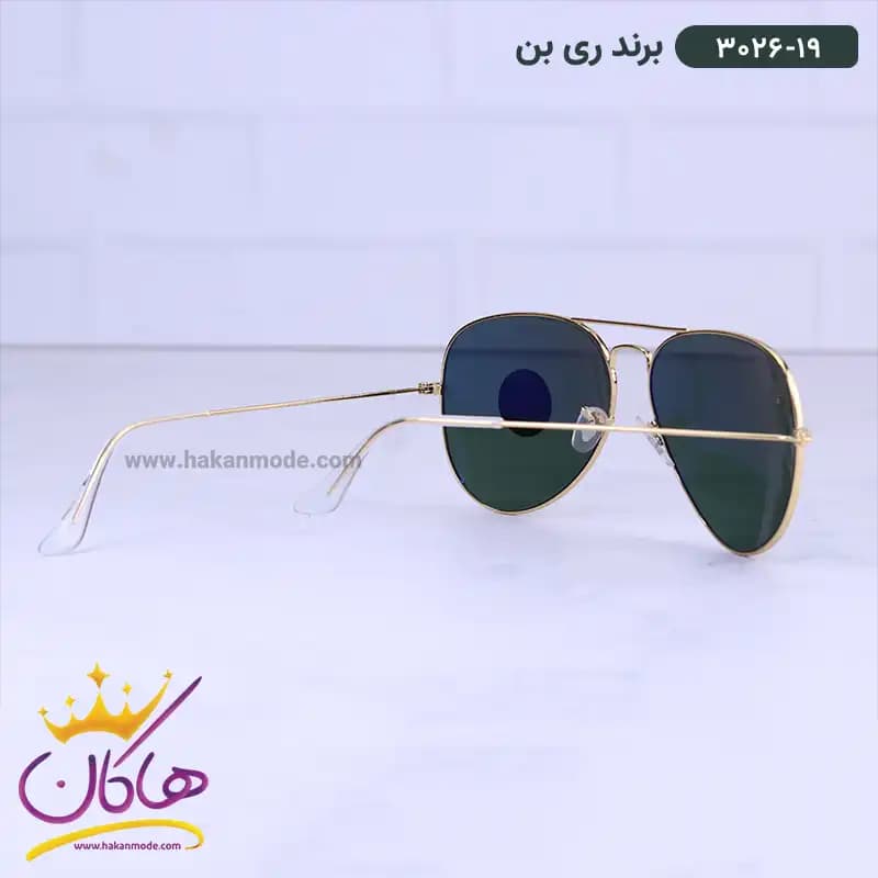 عینک آفتابی ری بن مردانه خلبانی طلایی RB 3026/19 — تصویر ۳
