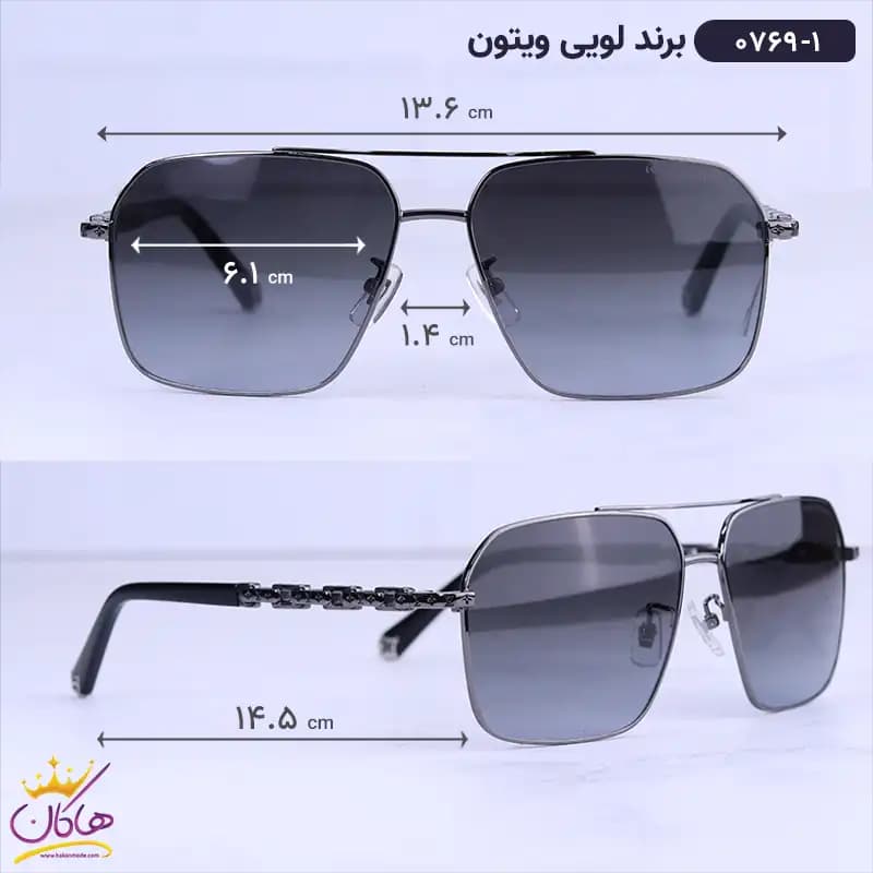 عینک آفتابی مردانه لویی ویتون فلزی 0769/1 — تصویر ۲