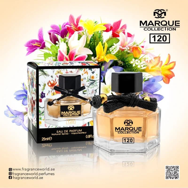 عطر جیبی زنانه مارکویی کالکشن مدل Gucci Flora by Gucci کد 120 حجم 25 میلی لیتر — تصویر ۳