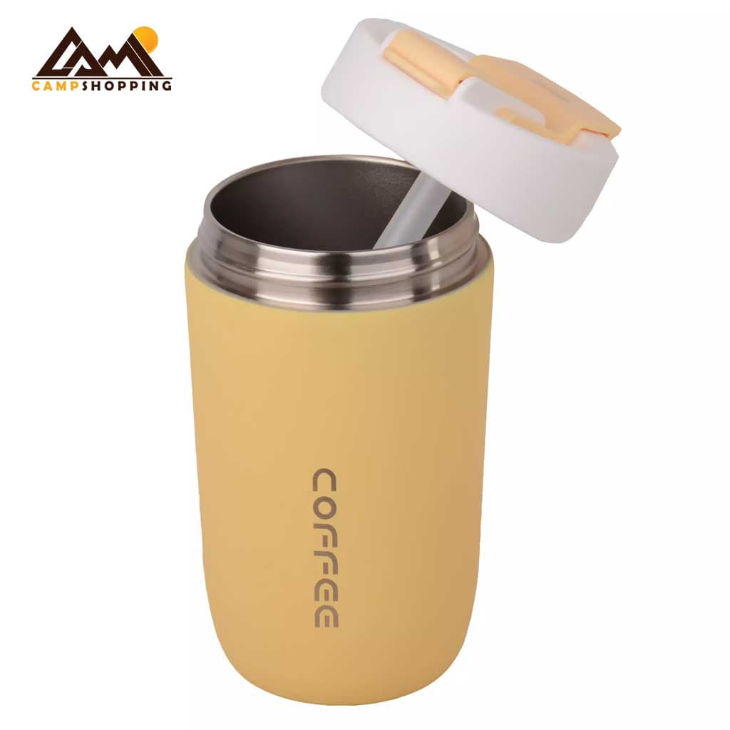 ماگ مسافرتی COFFEE نی دار حجم 480 میلی لیتر کد 98540 — تصویر ۵