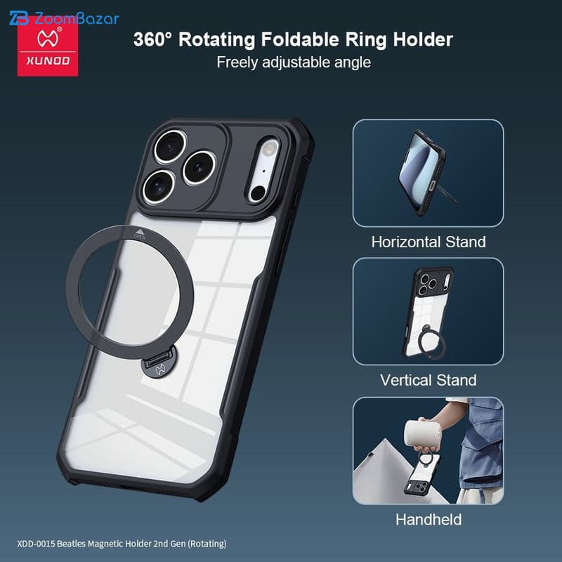 قاب اپیکوی مدل Xundd Magnetic Holder مناسب برای گوشی موبایل اپل iPhone 17 Pro — تصویر ۳