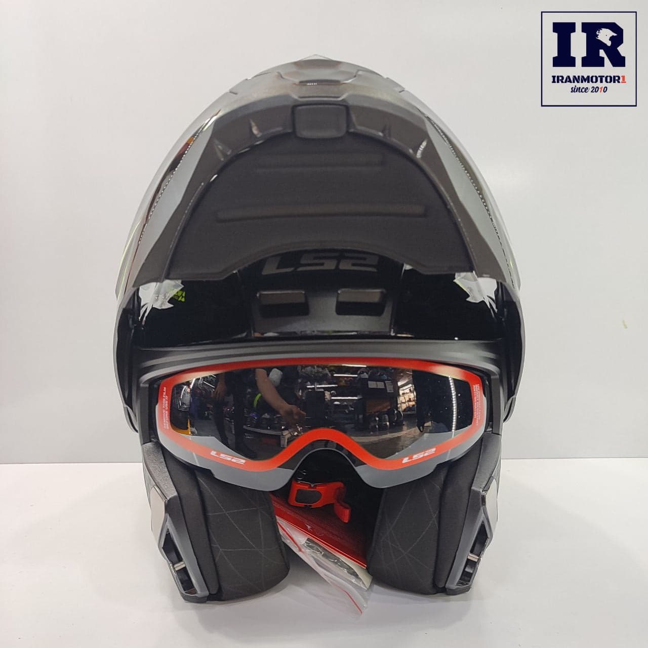 کلاه کاسکت بلوتوث دار فک متحرک LS2 SCOPE FF902 – مشکی فسفری + bt11 — تصویر ۲
