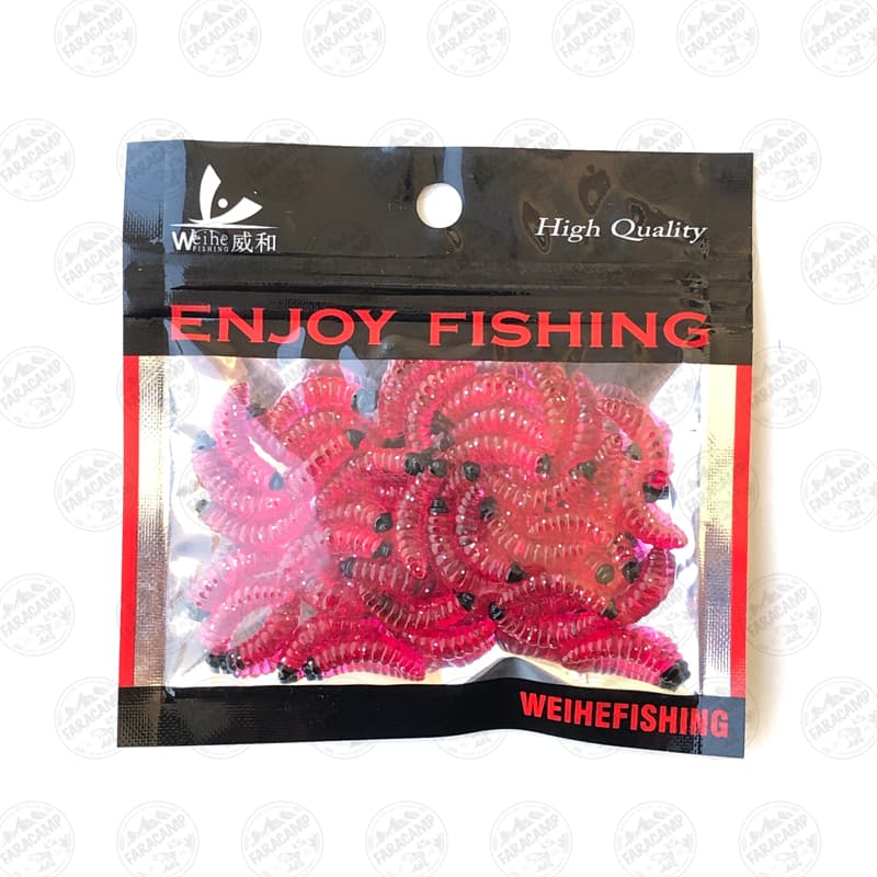 کرم ژله ای مصنوعی ماهیگیری Weihe fishing بسته ۵۰ عددی
