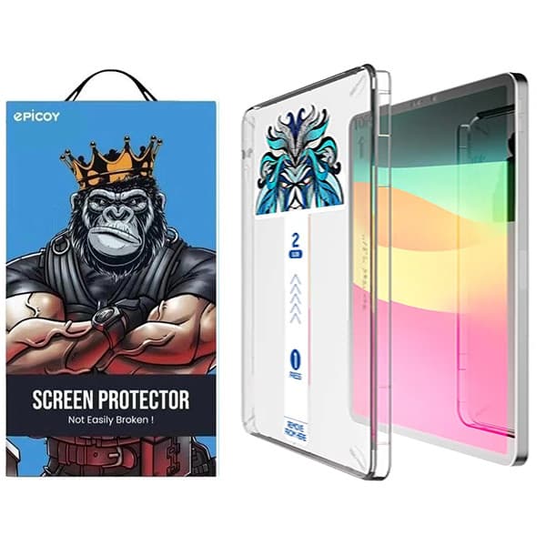 گلس اپیکوی مدل Lion ESD Easy Install مناسب برای تبلت اپل iPad Pro 11 2024 / Air 11 2024/ Air 11 2025 به همراه کیت نصب