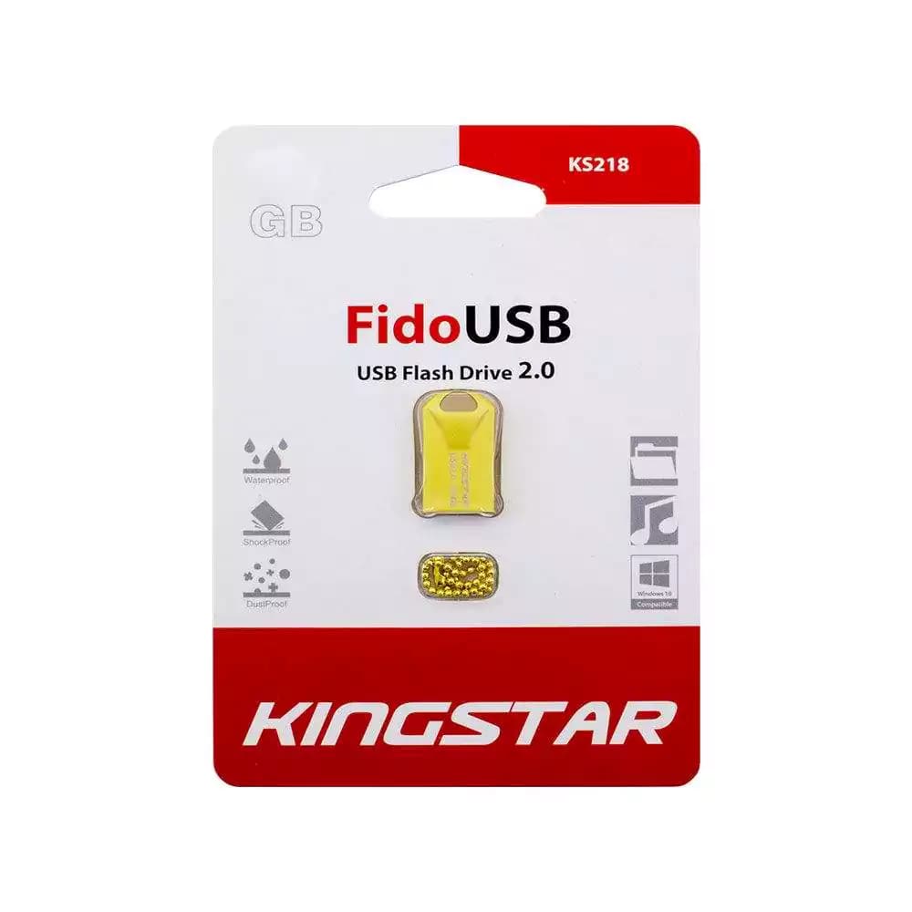 فلش 16 گیگابایت KINGSTAR KS218 FIDO GOLD