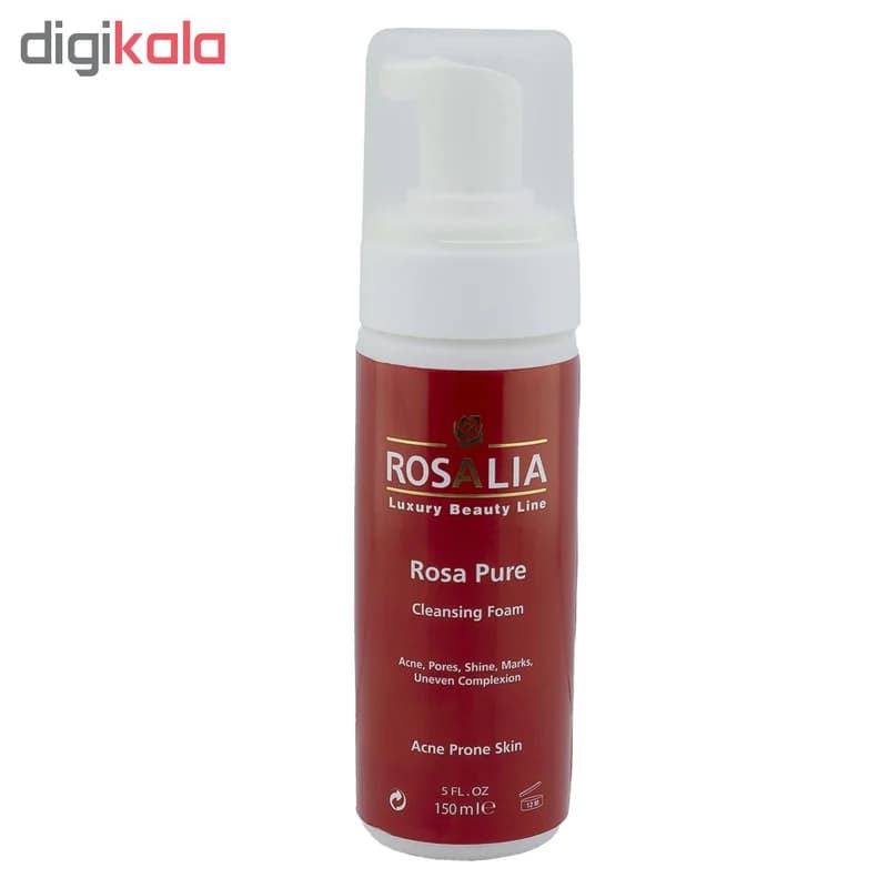 فوم پاککننده صورت رزالیا مدل Rosa Pure حجم 150 میلیلیتر — تصویر ۳