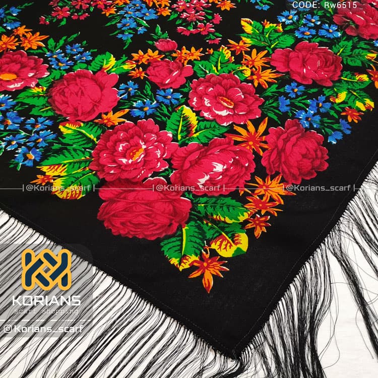 روسری گل درشت Rw6515 — تصویر ۴