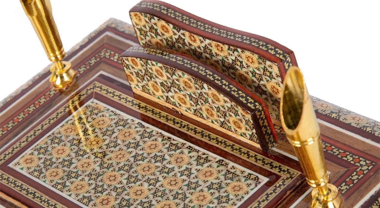 قلمدان خاتم کاری مدل گیتی — تصویر ۲