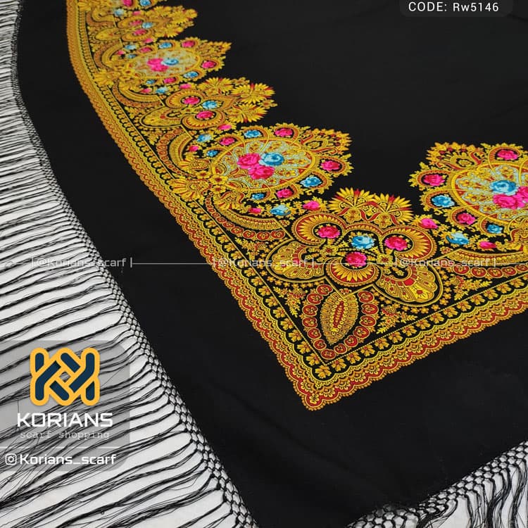 چارقد پشمی کد Rw5146 — تصویر ۳