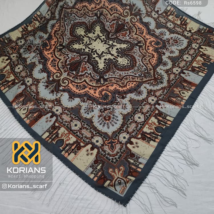 چارقد نخی طوسی Rs6598 — تصویر ۲