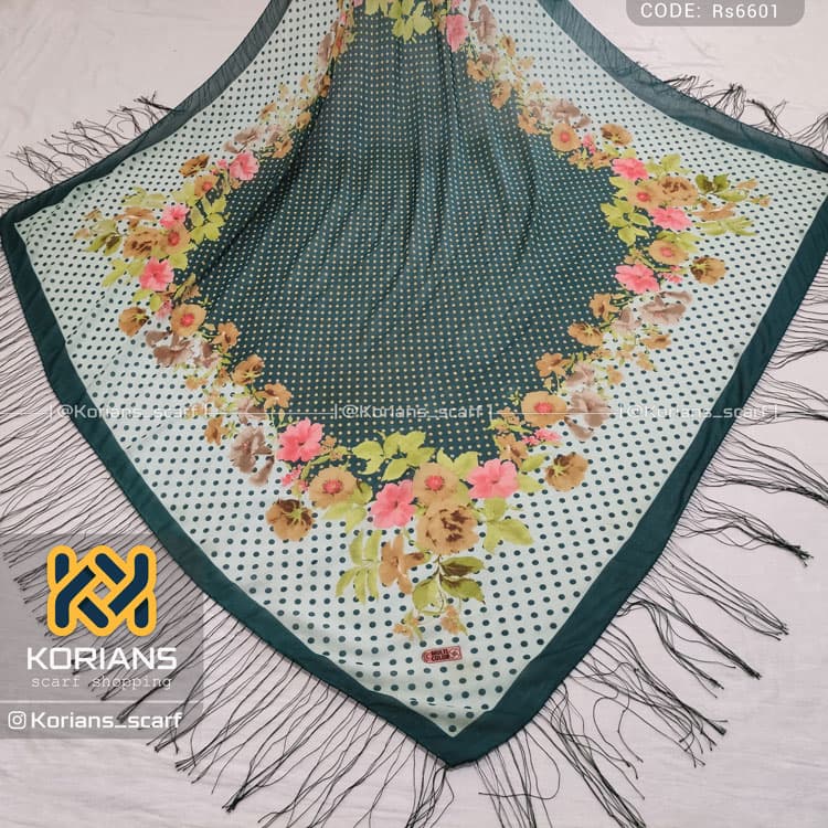 روسری نخی ترکمن Rs6601 — تصویر ۲