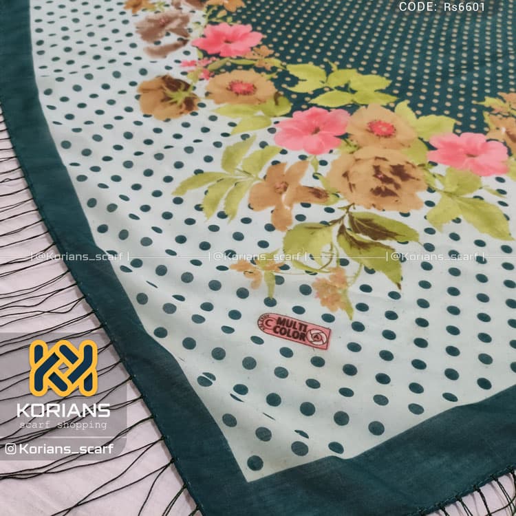 روسری نخی ترکمن Rs6601 — تصویر ۳