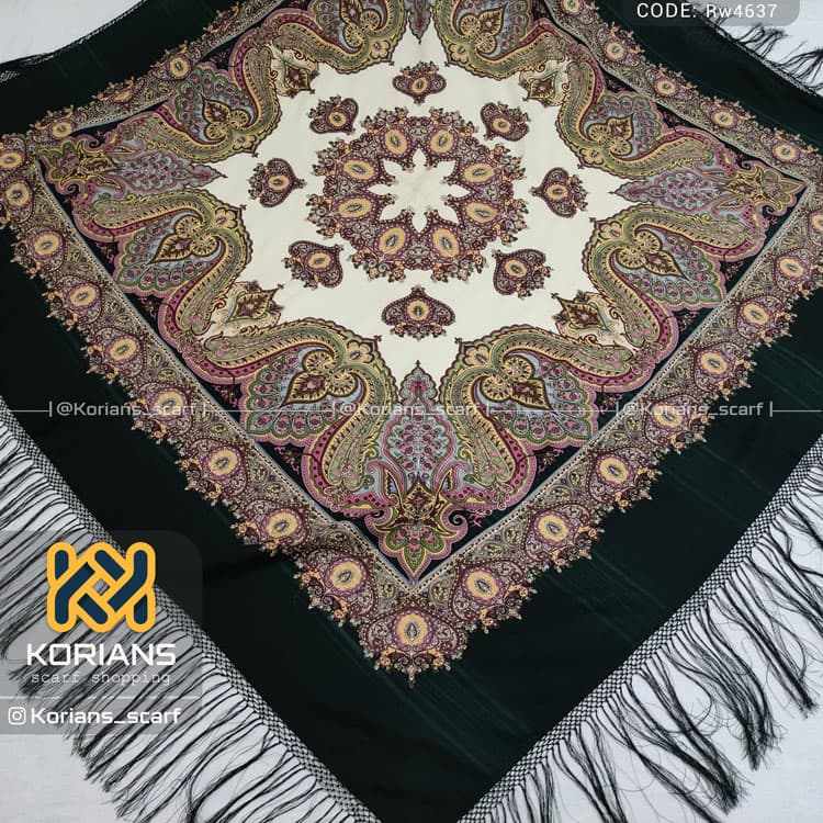 چارقد پشمی کد Rw4637 — تصویر ۲