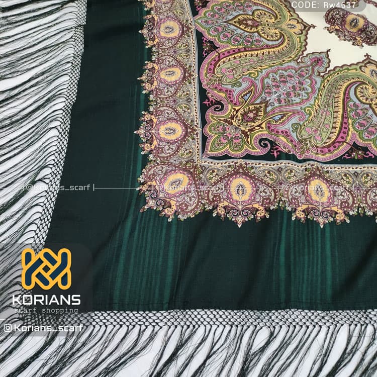 چارقد پشمی کد Rw4637 — تصویر ۳