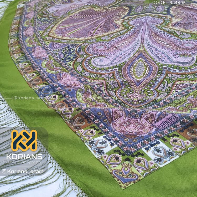 روسری طرح ترکمن کد Rs4405 — تصویر ۳