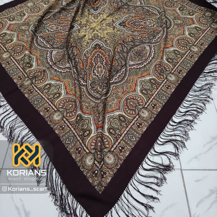 روسری ریزنقش ترکمن rw6471 — تصویر ۳