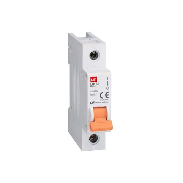کلید مینیاتوری یک پل 25 آمپر ال اس مدل BKN-C25-6K-1P