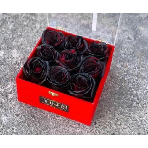 باکس گل رز بلک 6316