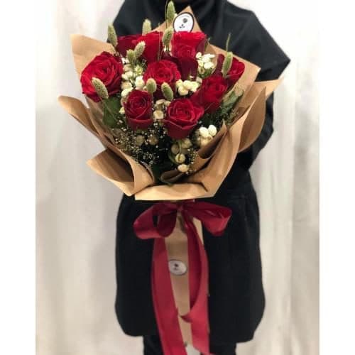 دسته گل رز برای تبریک افتتاحیه نمایشگاه 6287