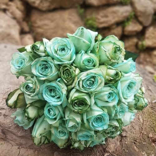 دسته گل رز سبز برای دسته گل عروس 6271