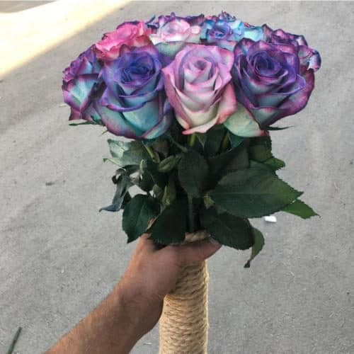 دسته گل رز کهکشانی طبیعی 6238