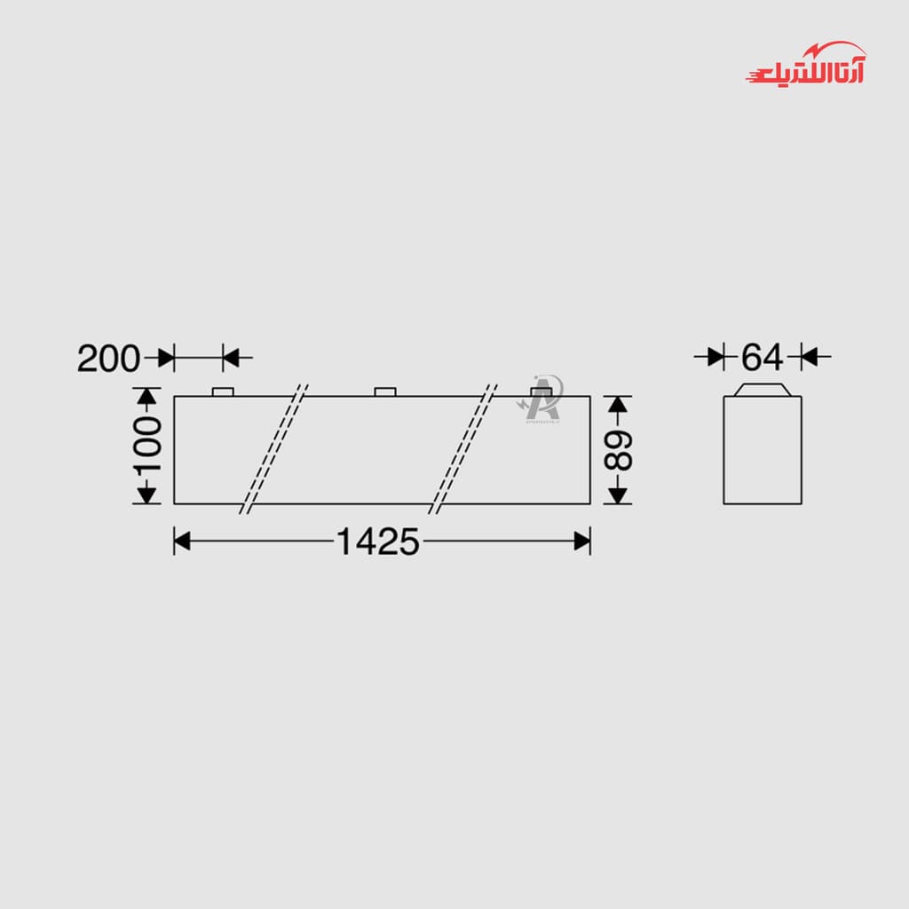 چراغ خطی LED روکار 39 وات مازی نور مدل اینفینیتی E — تصویر ۲