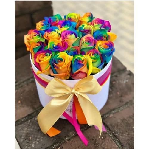 باکس گل رز رنگی 6154