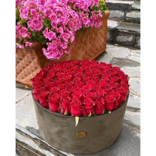 گل باکس رز قرمز خاص 6145