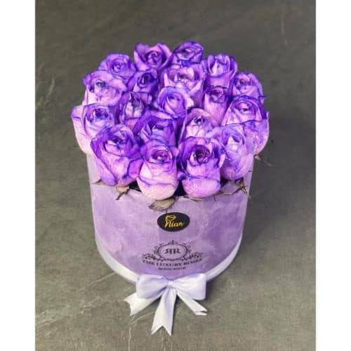 باکس گل رز بنفش 6136