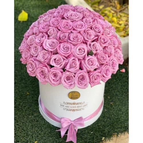 باکس گل رز تولد برای استاد خانم 6105