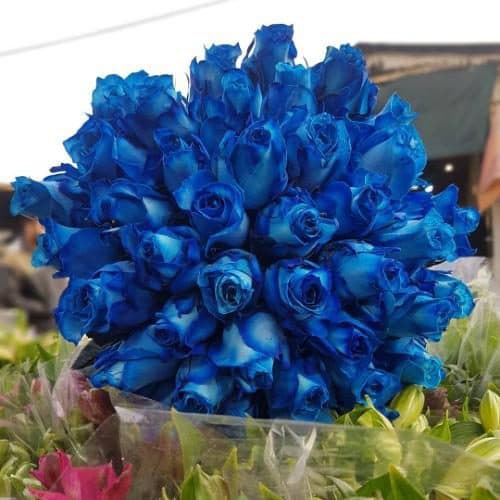 باکس گل زیبا با رز ابی 6038