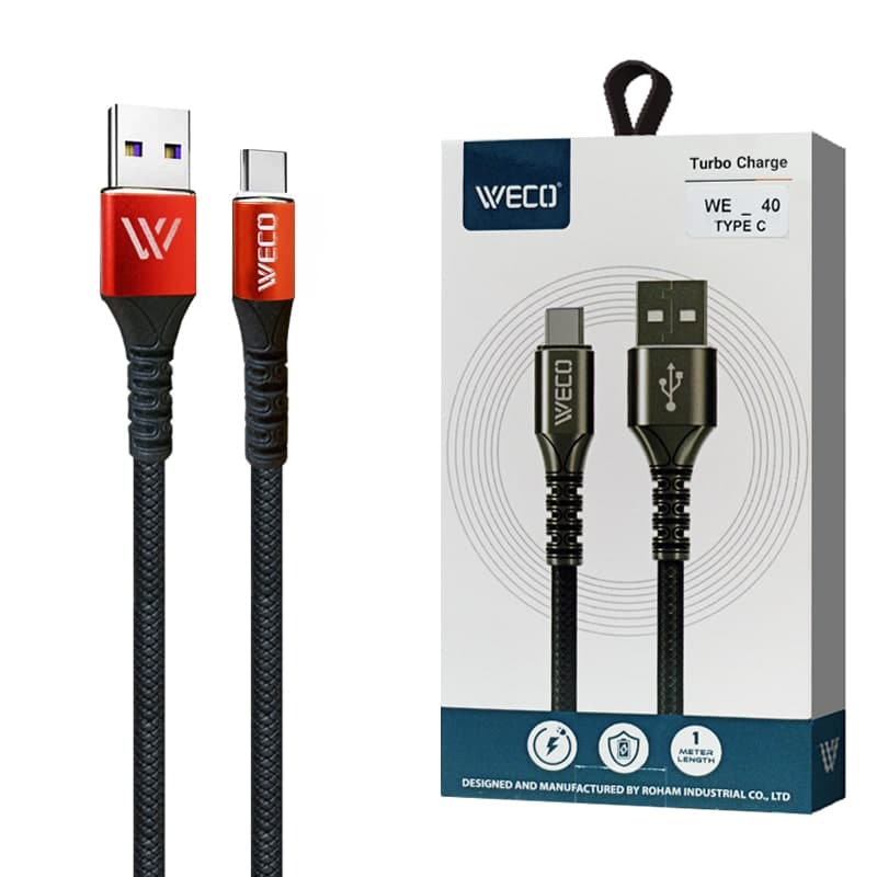کابل شارژ تایپ سی WECO WE-40