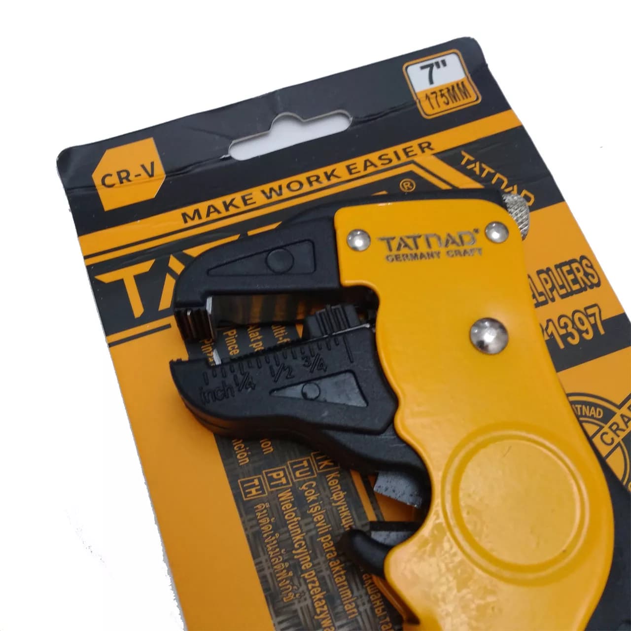 انبر سیم لخت کن کلاغی تاتناد مدل 175MM سایز 7 اینچ — تصویر ۲