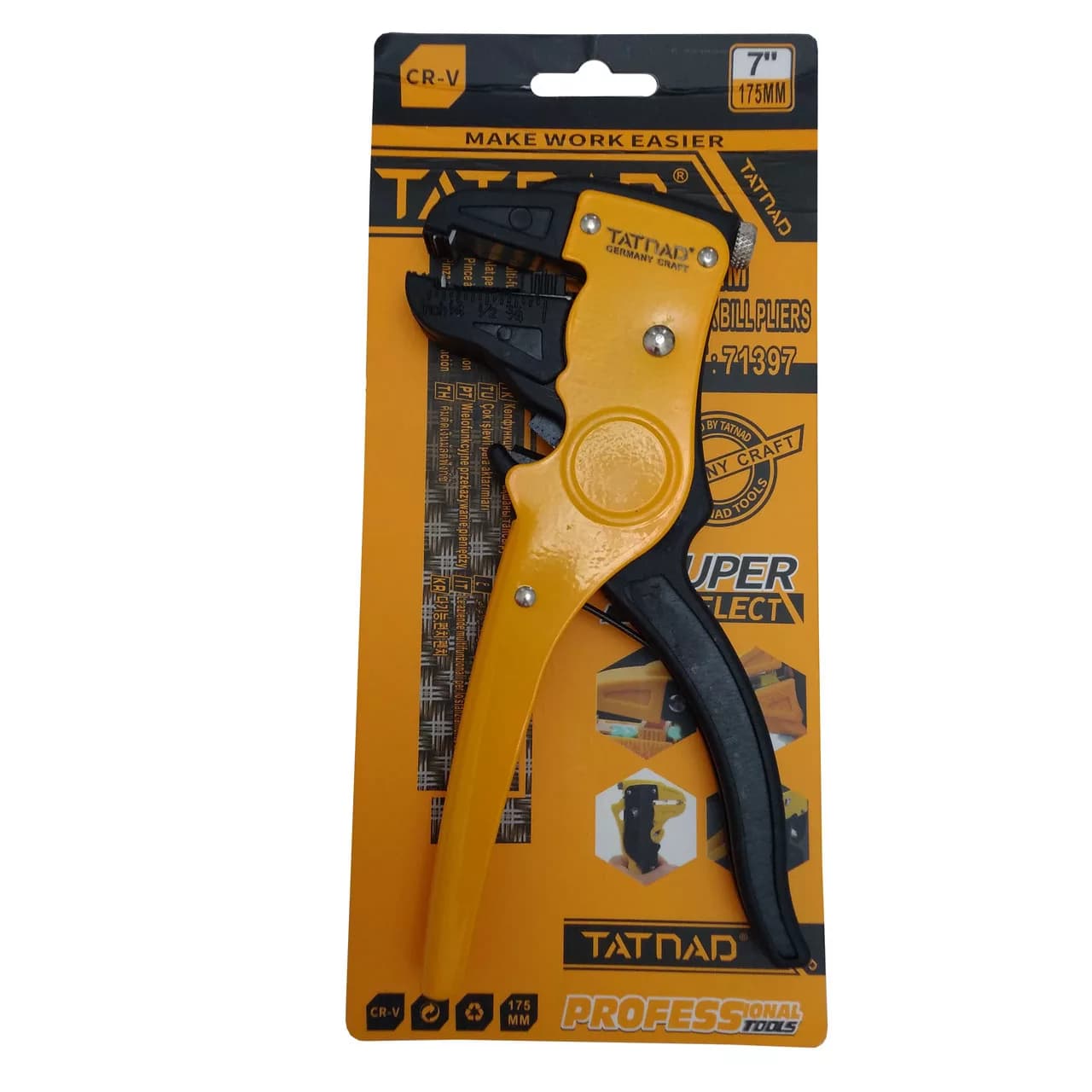 انبر سیم لخت کن کلاغی تاتناد مدل 175MM سایز 7 اینچ