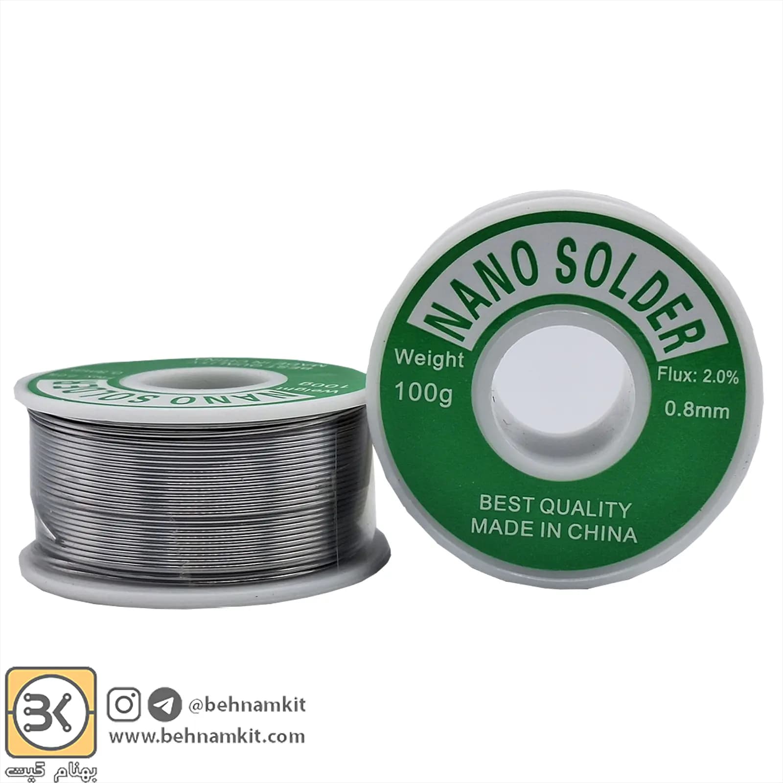 قلع خارجی NANO Solder 0.8mm 100G — تصویر ۲