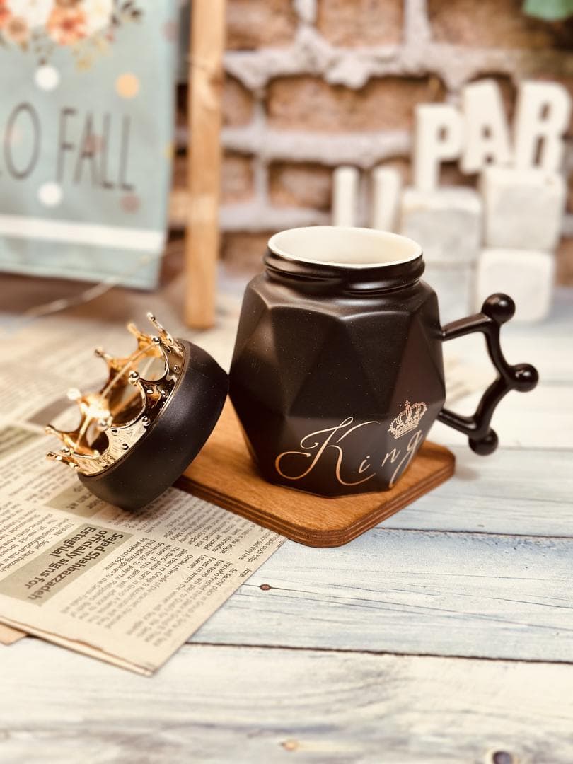 ست ماگ درب آینه ای تاج دار کد 7881 — تصویر ۳