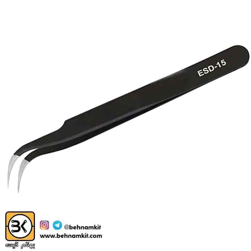 پنس استاتیک سر کج VETUS ESD-15 — تصویر ۲