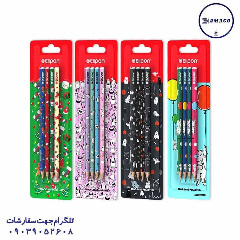 الیپون – مداد مشکی فانتزی بلیستری 4 عددی