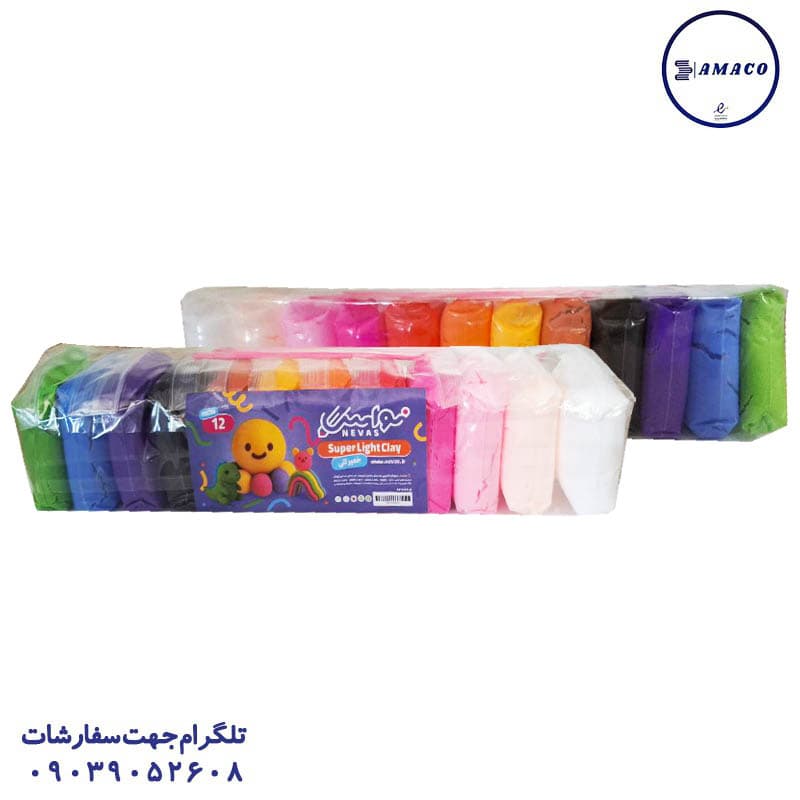 خمیر سبک کلی 12 رنگ