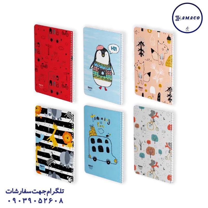 الیپون – دفتر 40 خطی فنری کد212 و 214 (96)