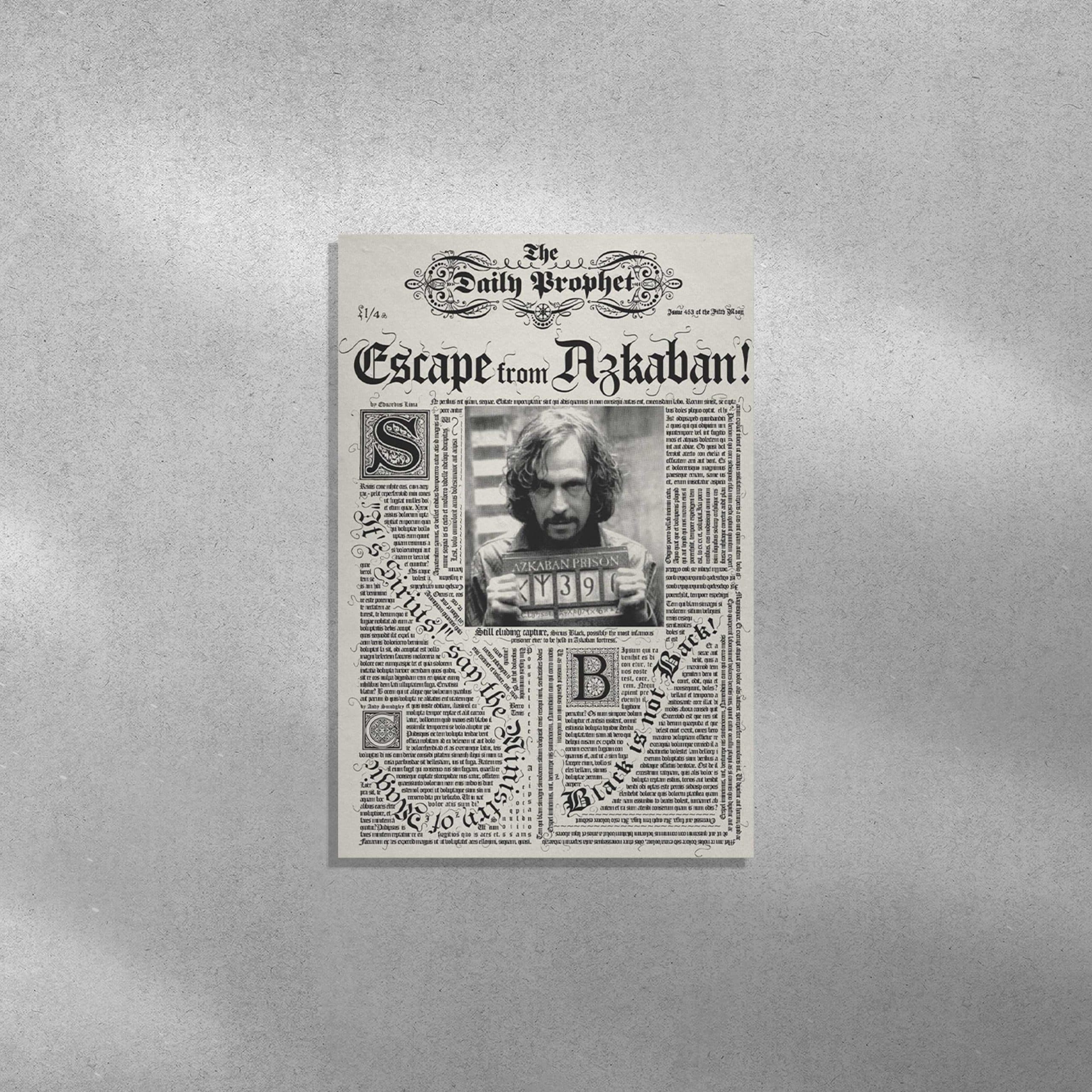 پوستر فیلم هری پاتر و روز نامه سیریوس بلک 07 | Harry potter Sirius Black Newspaper Poster 07