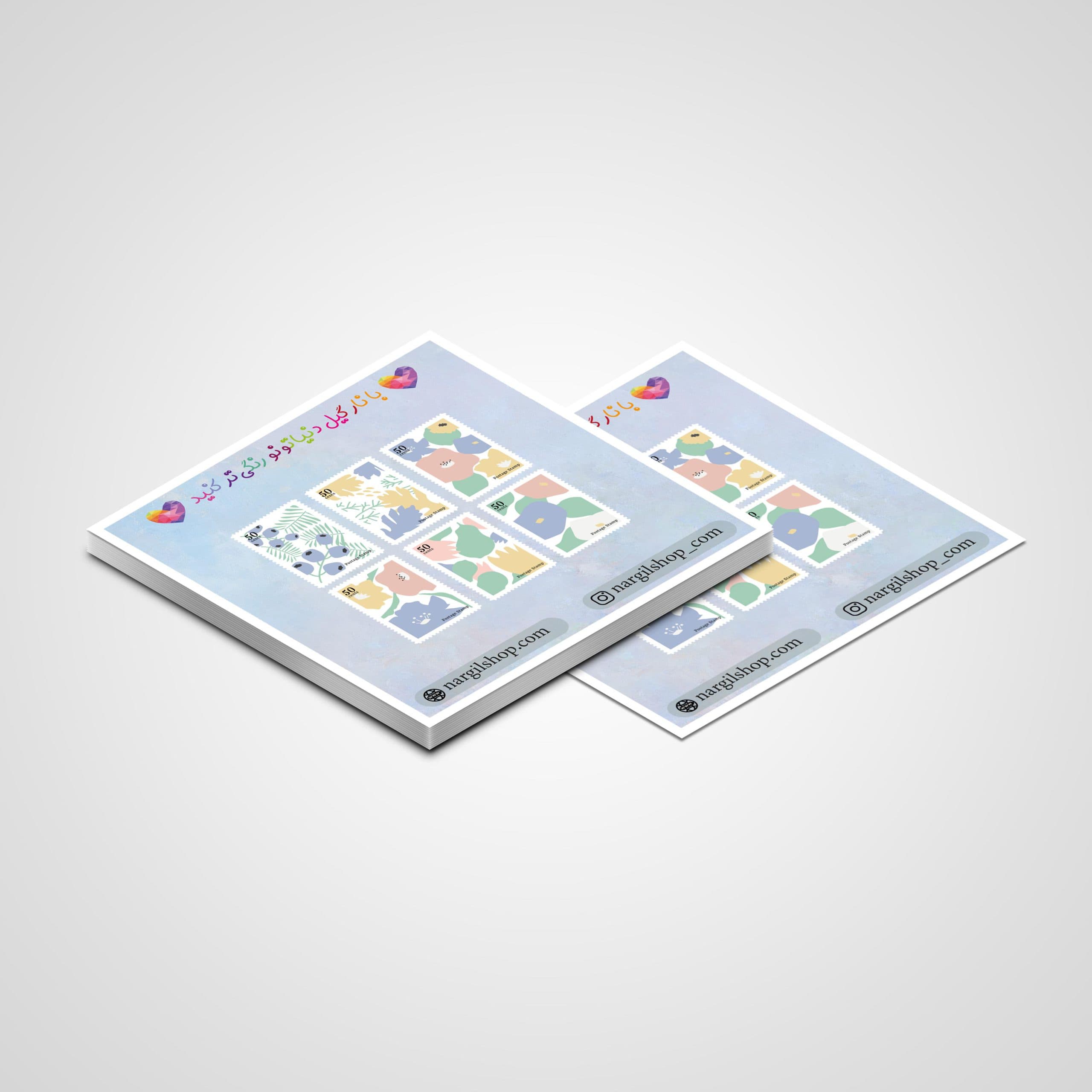 پک استیکر 6تایی تمبری 04 | Sticker pack 04 — تصویر ۲