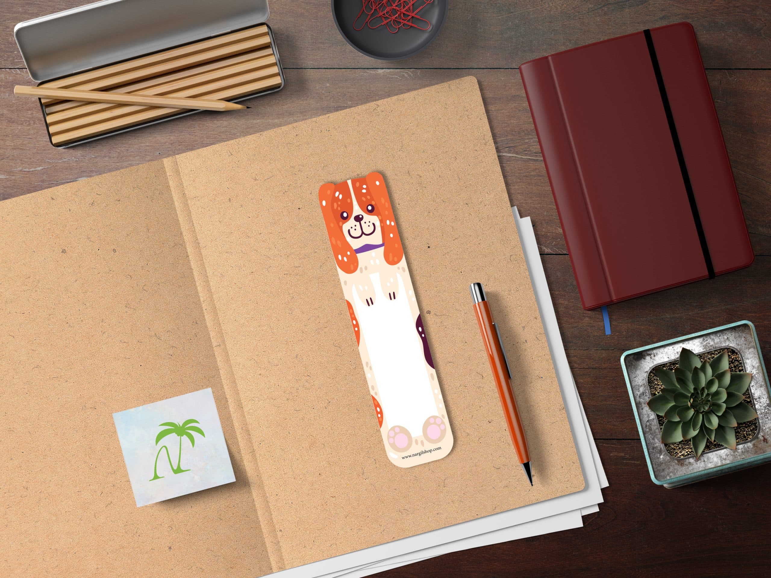 بوک مارک | نشانگر کتاب مدل سگ گوگولی 24 | The cute dog Bookmark 24 — تصویر ۲