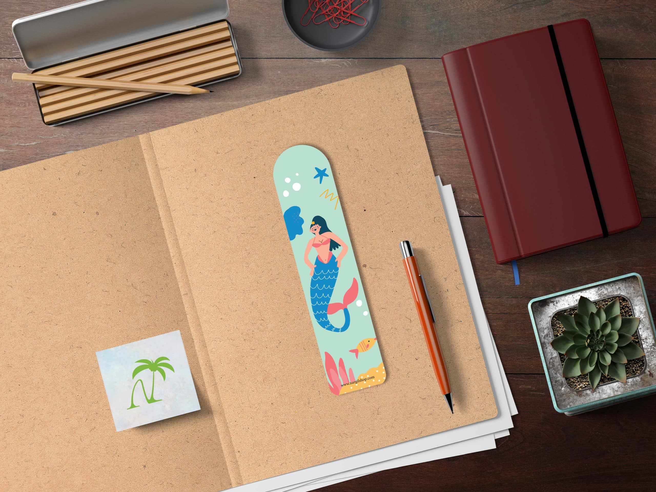 بوک مارک | نشانگر کتاب مدل پری دریایی 20 | Mermaid Bookmark 20 — تصویر ۲