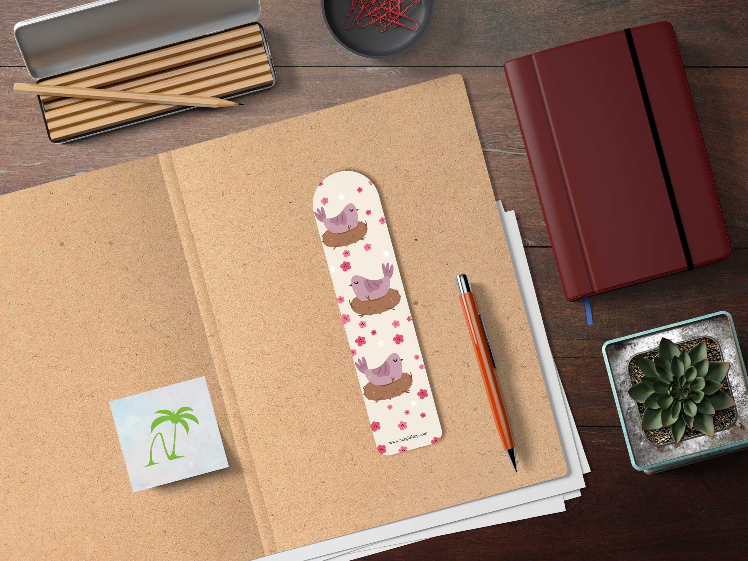 بوک مارک | نشانگر کتاب مدل پرنده در لانه 11 | Brid in a nest Bookmark 11 — تصویر ۲