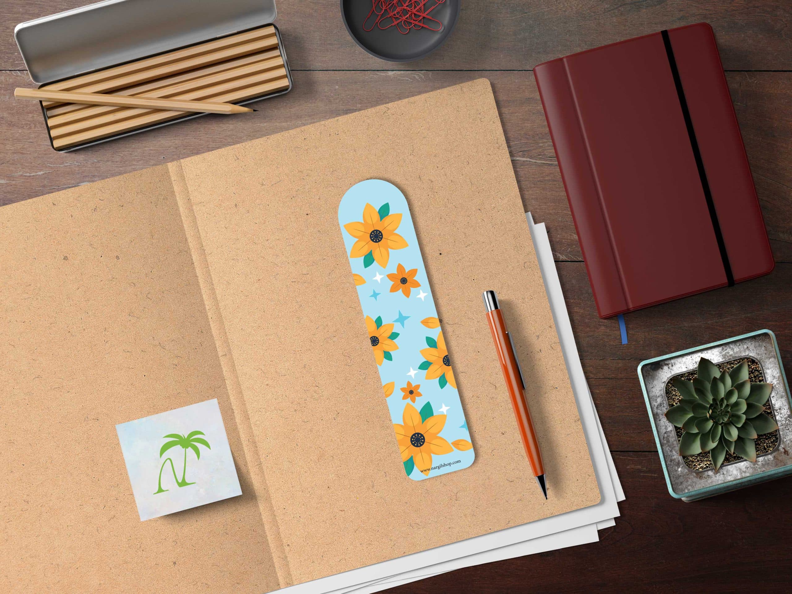 بوک مارک | نشانگر کتاب مدل گل 08 | Flower Bookmark 08 — تصویر ۲