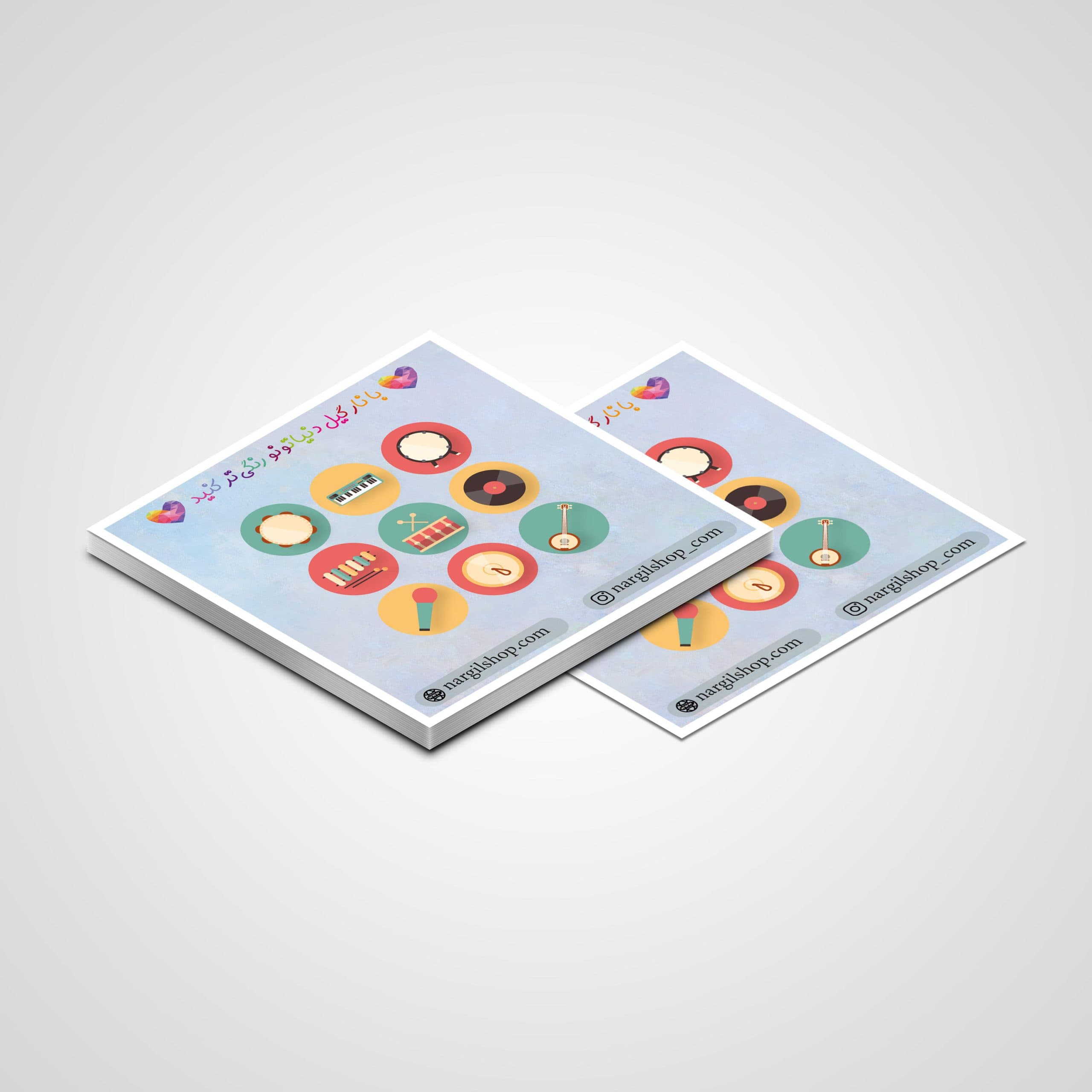 پک استیکر 9 تایی سازهای موسیقی 01 | nine Instrument Sticker pack 01 — تصویر ۲