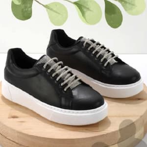 کفش اسنیکر زنانه مشکی Siyah Kadın Sneaker K01835450009 بامبی